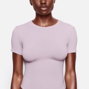 Skims *RARE* Cotton Jersey T-Shirt in Iris Mica